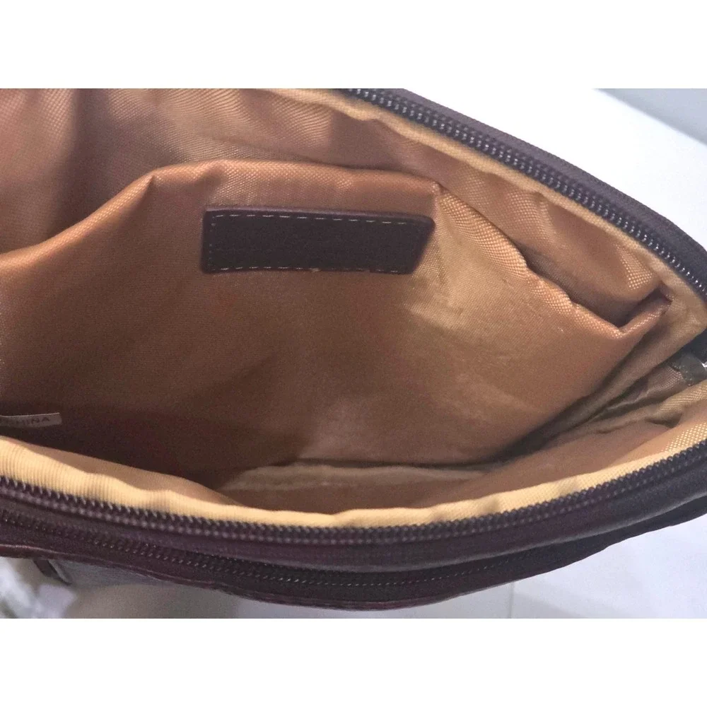 Osgoode Marley Genuine Leather Dark Brown Crossbody Messenger Bag Multi-Pocket